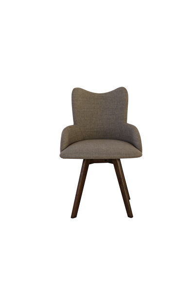 concent Fabric chair on Malaysian wood, gray color