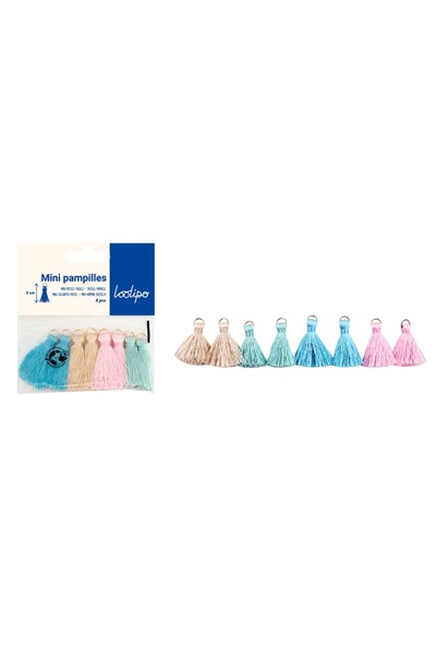 Loolipo Set of 8 colorful tassels in assorted colors