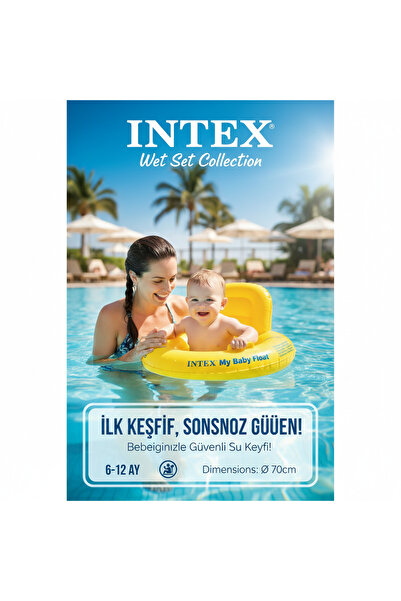 VARDEM OYUNCAK My Baby Float - Bebek Oturaklı Güvenli Yüzme Simidi (70 cm)