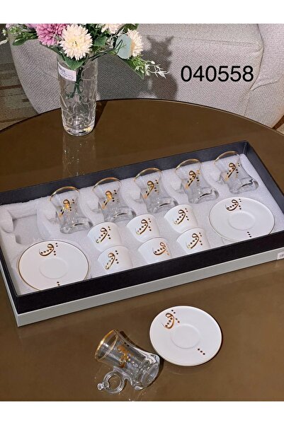 Louvre 18-piece embossed tea and coffee cup set