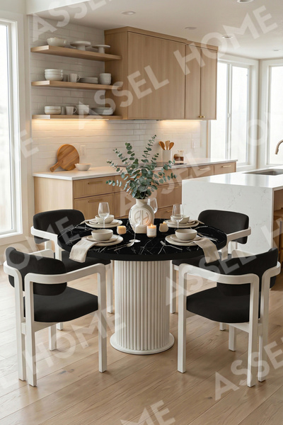 ah assel home Matris Bohem Ayak 4'lü Tokyo Metal Demonte Sandalye 90x90 Masa ...