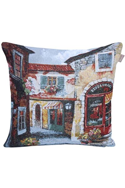 Believe Cafe Restaurant Jakarli Woven Goblen Decorative 45*45 Kirlent