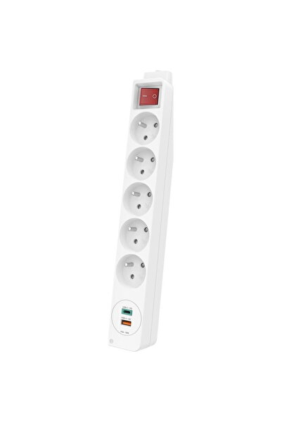 Hama Power Strip 5 Sockets, 1 USB C, 1 USB A, 1.4 m