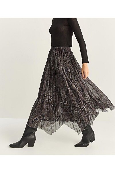 Chago KADIN SİYAH ASİMETRİK KESİM ETEK