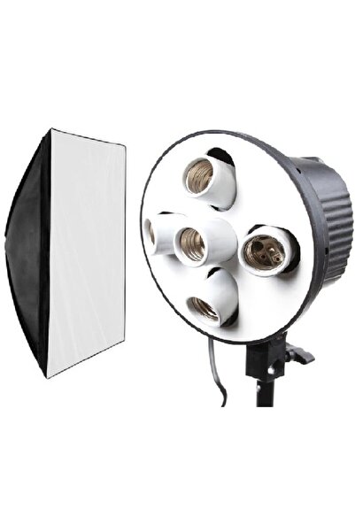 Generic Support Kit for 5 E27 Bulbs with 60X90cm Softbox