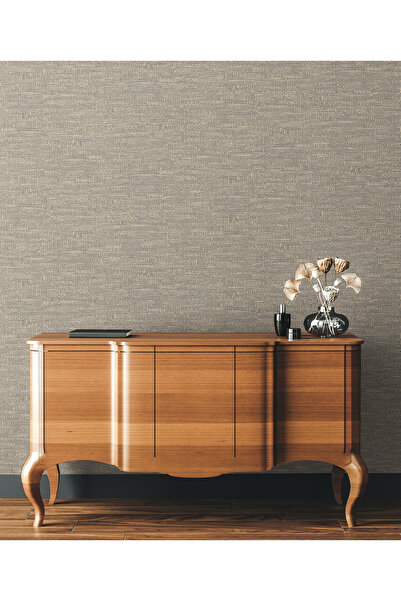 Adawall MUSE Koleksiyonu 25106-3 Vizon Bej Textile Dokulu Duvar Kağıdı