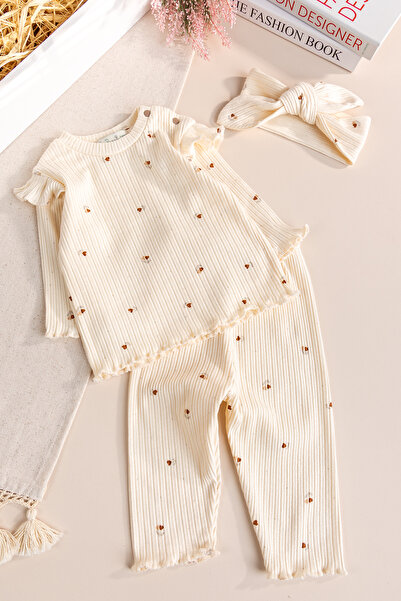 Babymod Floral Patterned Cotton 3-Piece Baby Girl Set