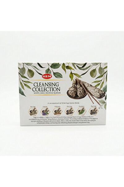 memyap HEM White Sage Cleansing Collection Tütsü Seti – 6’lı Tütsü Paketi + Ahşap Tütsülük Hediyeli