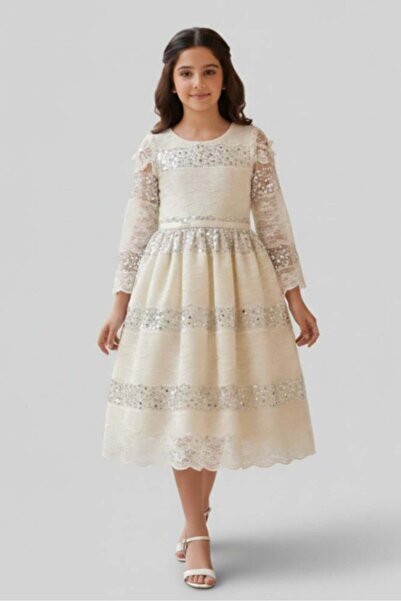 Alesaei-mondo tondo (فستان سهرة بناتي بيج كلاسيكي S01290)