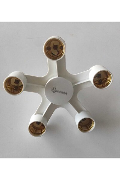 EKVADOOR Ekvator E 27 5'li Duy Duy Çoklayıcı Duy Çoğaltıcı 1 In 5 E 27 Duy