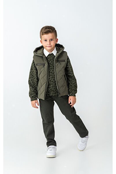 LUCY EXCLUSİVE Knitted Sweater Vest 4-Piece Set (Vest;Shirt;Sweater;Pants) Bo...