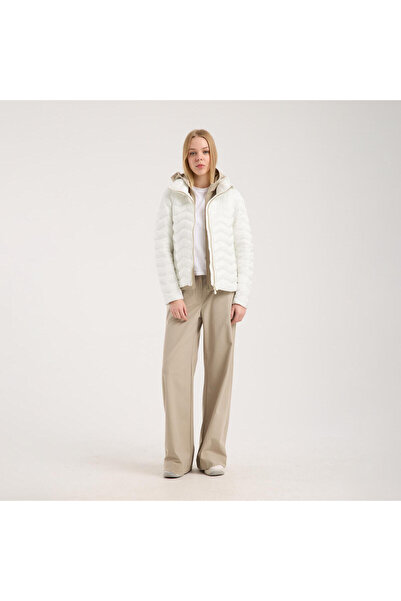 SAVE THE DUCK Kadın Mont Beyaz - Peridot