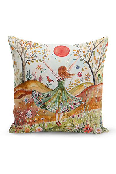 Bertille Home Spring Series Double-Sided Digital Printed Throw Pillow Cover (...