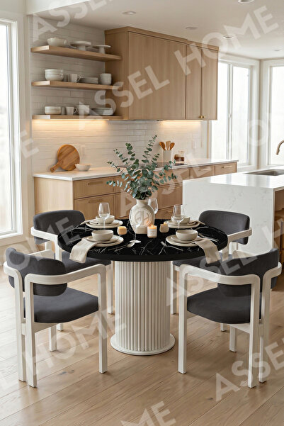 ah assel home Matris Bohem Ayak 4'lü Tokyo Metal Demonte Sandalye 90x90 Masa ...