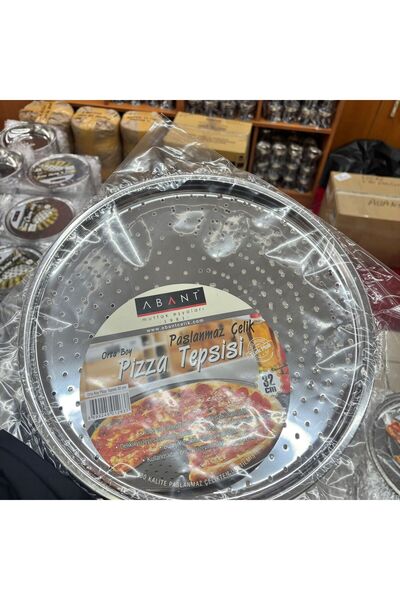 ASVEN Abant Pizza Tray Medium Size Steel 10 Pcs 32cm