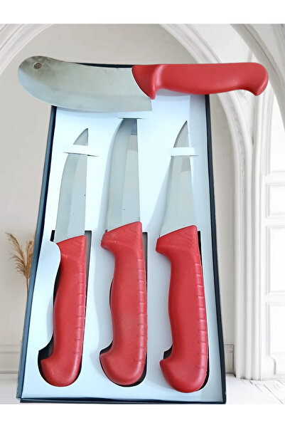 MZK BIÇAK El yapımı dövme çelik 3lü bıçak seti Soğan börek satırı hediyeli