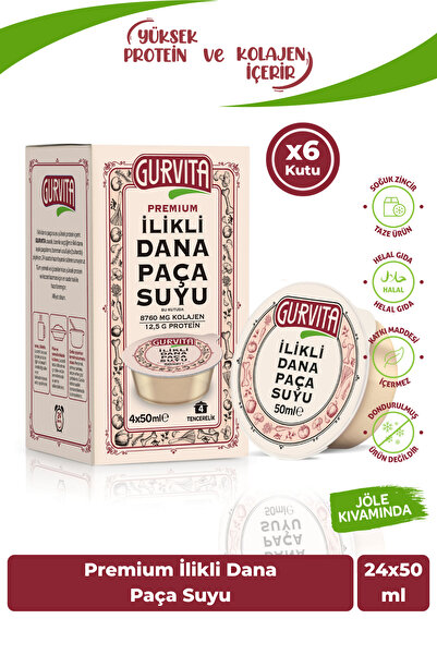 Gurvita İlikli Dana Paça Suyu 50ml- 24 Adet