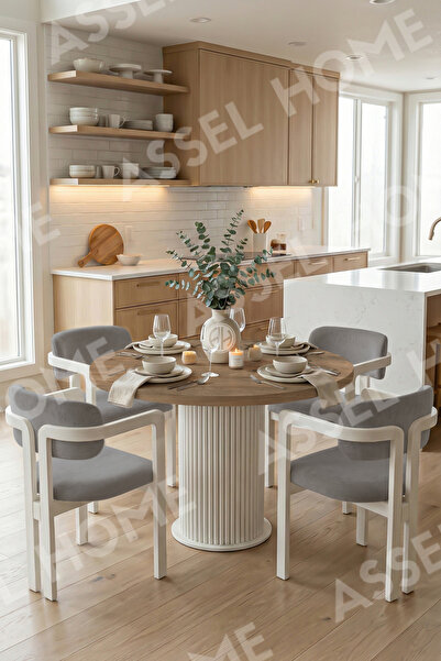 ah assel home Matris Bohem Ayak 4'lü Tokyo Metal Demonte Sandalye 90x90 Masa ...