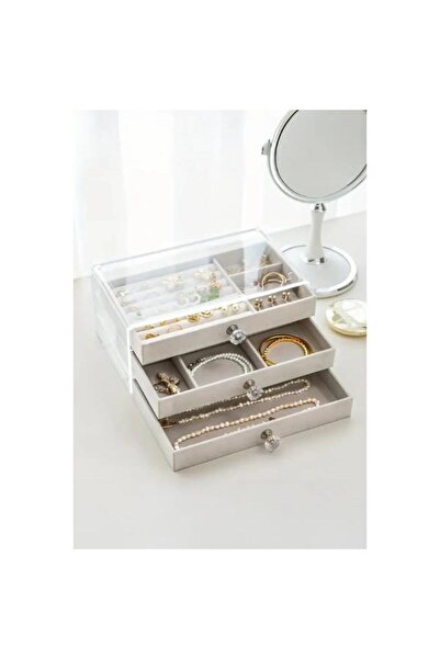 Generic Brand Three-Tier Jewelry Organizer Practical Use