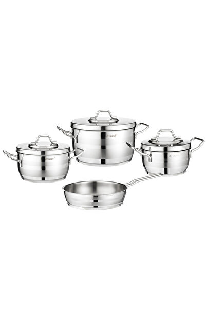 drobina Dropina 18/10 Stainless Steel Cookware Set – 7 Pieces, Sizes 16cm + 2...