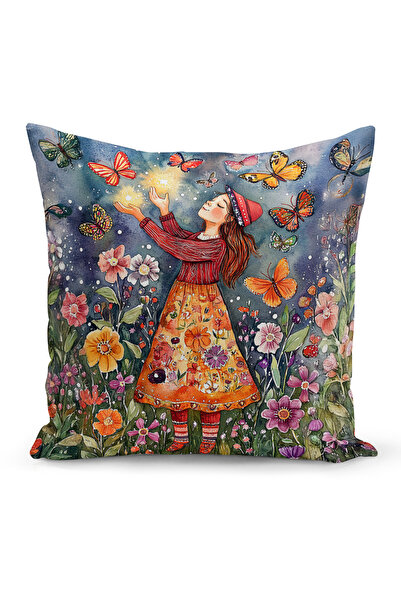 Bertille Home Ανοιξιάτικη Σειρά Κάλυμμα Μαξιλαριού Διπλής Όψης με Ψηφιακή Εκτ...