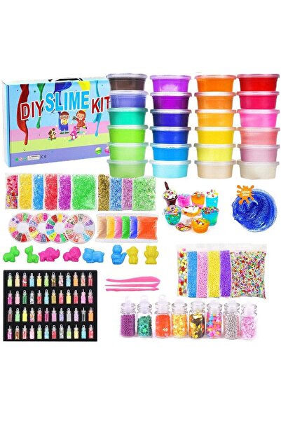 Maanys علبة مجموعة سلايم كريستالي مكونة من 108 قطعة