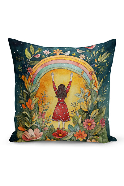 Bertille Home Ανοιξιάτικη Σειρά Κάλυμμα Μαξιλαριού Διπλής Όψης με Ψηφιακή Εκτ...