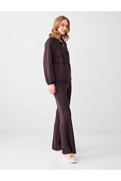 Jimmy Key Acı Kahve Regular Leg Regular Waist Long Jogger Pants