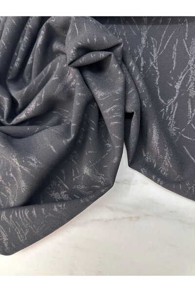 ipekkumaş Fancy Black Burnt Pattern Crepe Fabric Soft and Flowing Our Product...