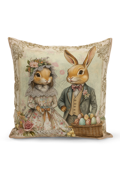 Bertille Home Ανοιξιάτικη Σειρά Κάλυμμα Μαξιλαριού Διπλής Όψης με Ψηφιακή Εκτ...