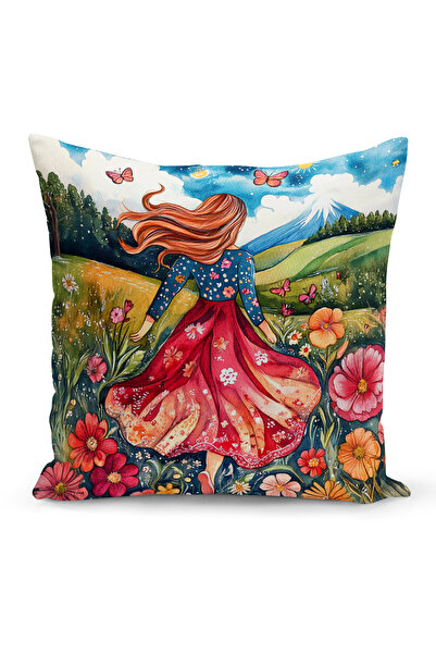 Bertille Home Ανοιξιάτικη Σειρά Κάλυμμα Μαξιλαριού Διπλής Όψης με Ψηφιακή Εκτ...