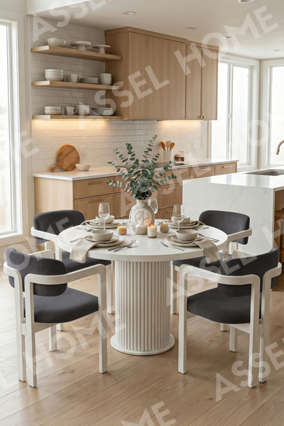 ah assel home Bohem Ayak 4'lü Tokyo Metal Demonte Sandalye 90x90 Masa Sandaly...