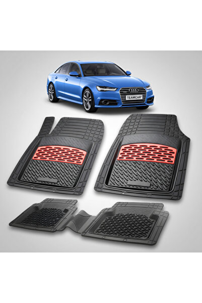 TEAMCAR Πατάκια δαπέδου από καουτσούκ συμβατά με Audi A6 C7 Sedan 2011-2018 |...
