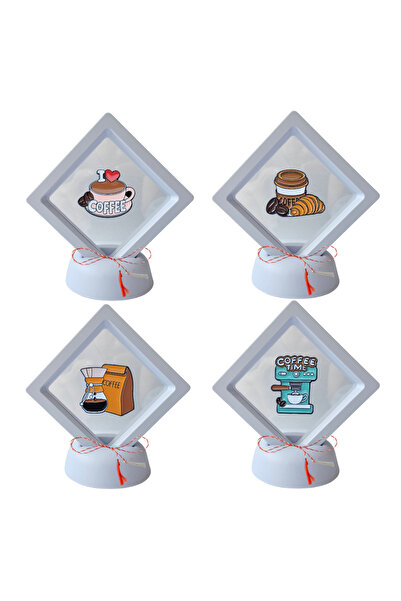 Abundo Set of 4 Coffee Lover brooches