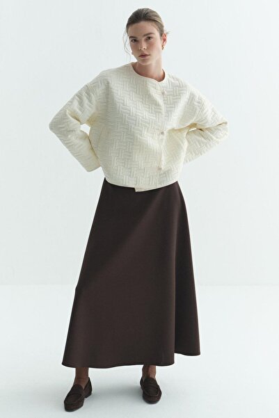 Merve Gültekin Thin Quilted Seasonal Jacket Cream