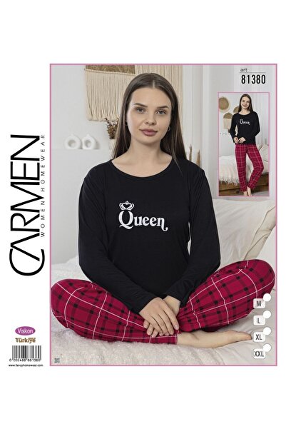 Carmen Ring Viscose Fabric Women's Pajama Set