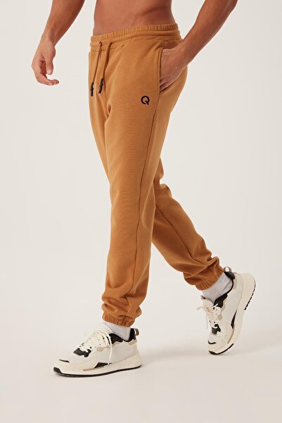 QUHOX Ανδρικό φούτερ με φερμουάρ Καφέ