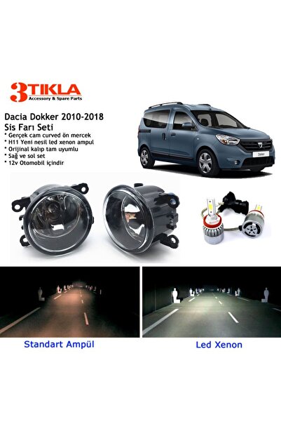 3 Tıkla Dacia Dokker Beyaz Led Xenon Sis Farı Seti