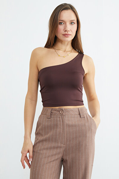 Fulla Moda Basic Single Sleeve Crop Blouse