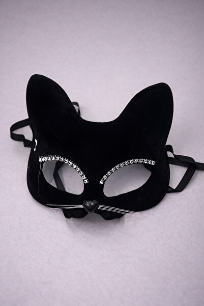 PARTİPORT Black Stone Cat Mask