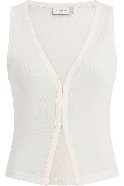 Calvin Klein SOFT TOUCH SLEEVELES, YAS Krem Kadın T-Shirt & Polo