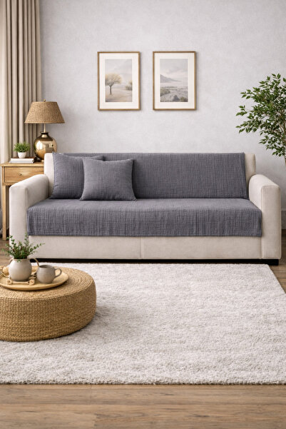 NazeninHome Sofa Cover |   Muslin Coverlet 180X220 cm (2 Layers of Muslin Fab...