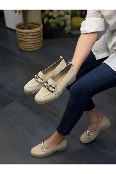 DİVA Μπεζ Πλεκτά Πέτρινα Γυναικεία Καθημερινά Μπαλαρίνα