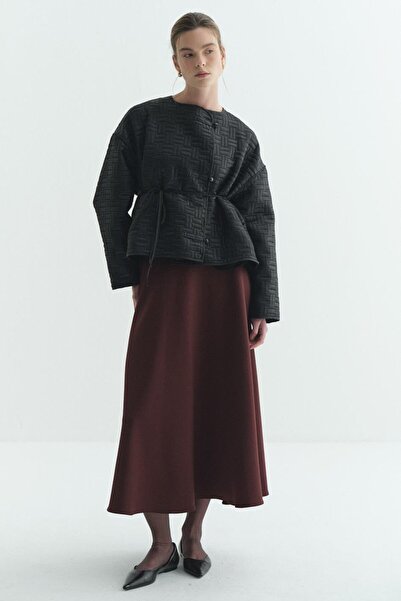 Merve Gültekin Thin Quilted Seasonal Jacket Black