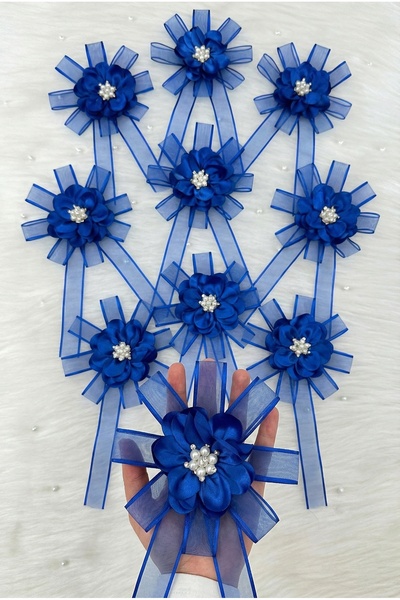 ZEYMERADE زينة ساكس بلو بوشاك مع بروش، هدية للعروس والعريس، زينة زفاف وخطوبة،...