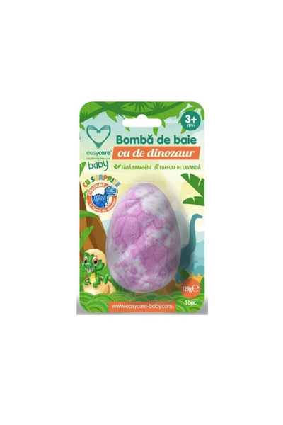 Easycare baby Bombă de baie în formă de ou de dinozaur cu parfum surpriză de ...