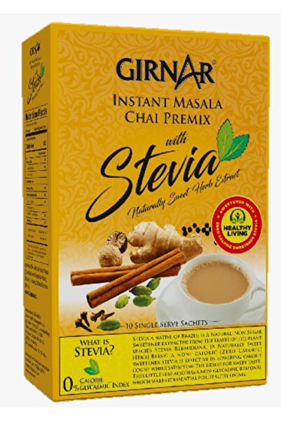 GIRNAR Karak Tea 3in1 Masala Chai Instant Premix With Stevia (10 Sachets) 80g