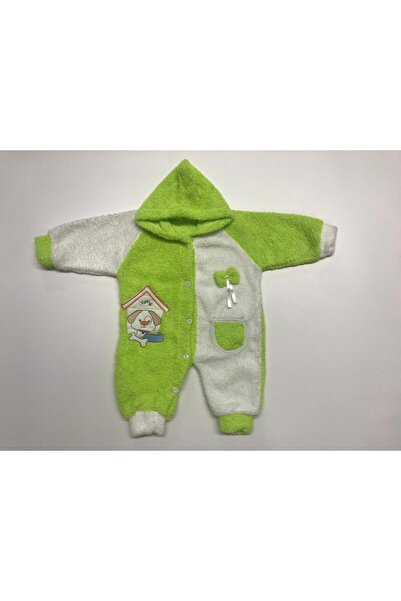 Baby Slon Kids Clup Kışlık welsoft sevimli köpek nakışlı düğme kapamalı kapüş...