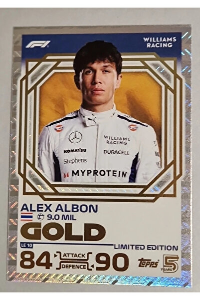Topps F1 Turbo Attax 2024 - Gold Limited Edition Alex Albon