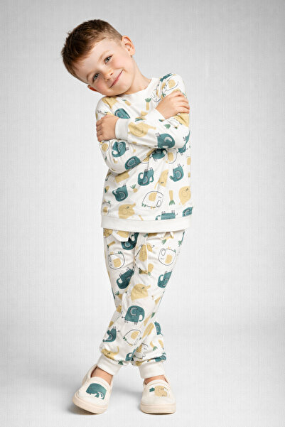 mini kanka Комплект пижама за момчета с сладки животински мотиви | Памук, сез...